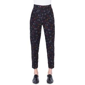 Akris Punto Ferry Circle Jacquard Pants Size 10